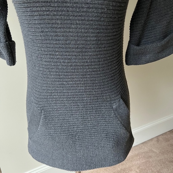 Ann Taylor Petite Gray XS 3/4 Sleeve Cowl/Turtleneck Sweater - Picture 2 of 12